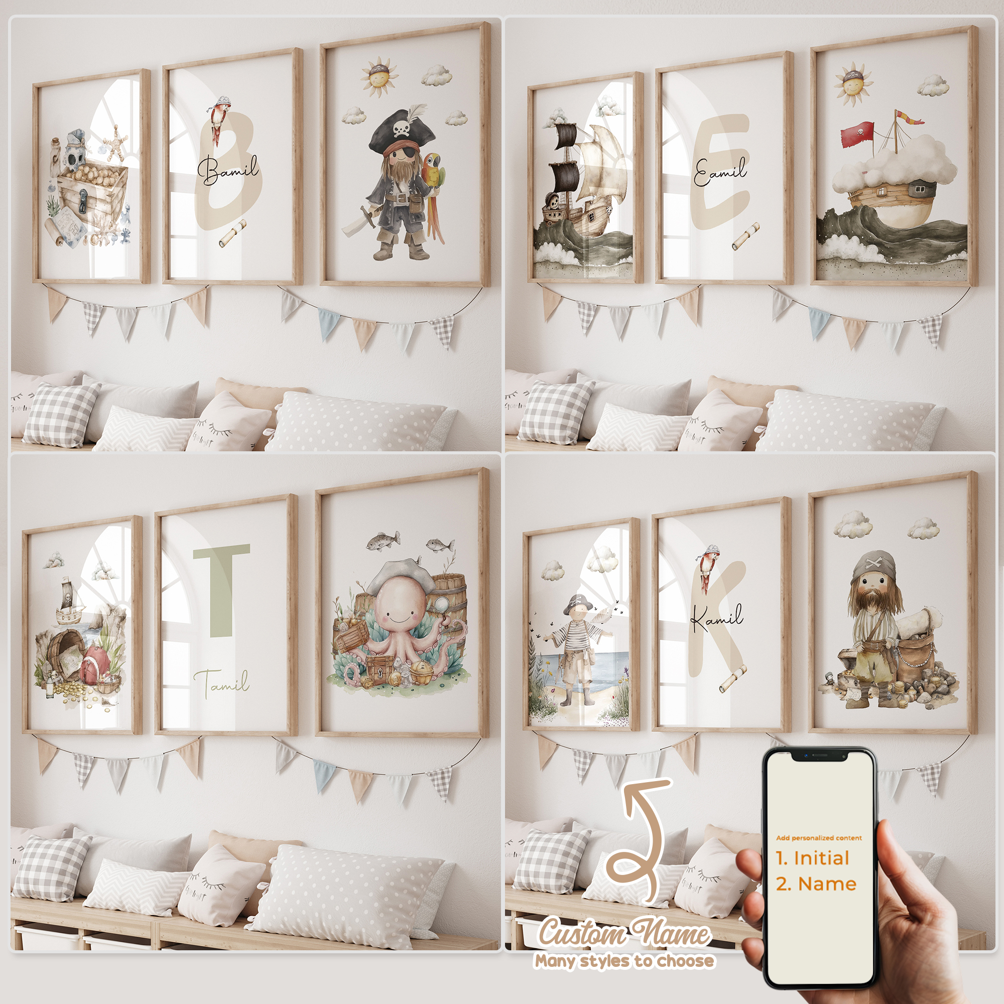 3pcs Personalized Custom Name  - Home Decor On Wall avis et prix