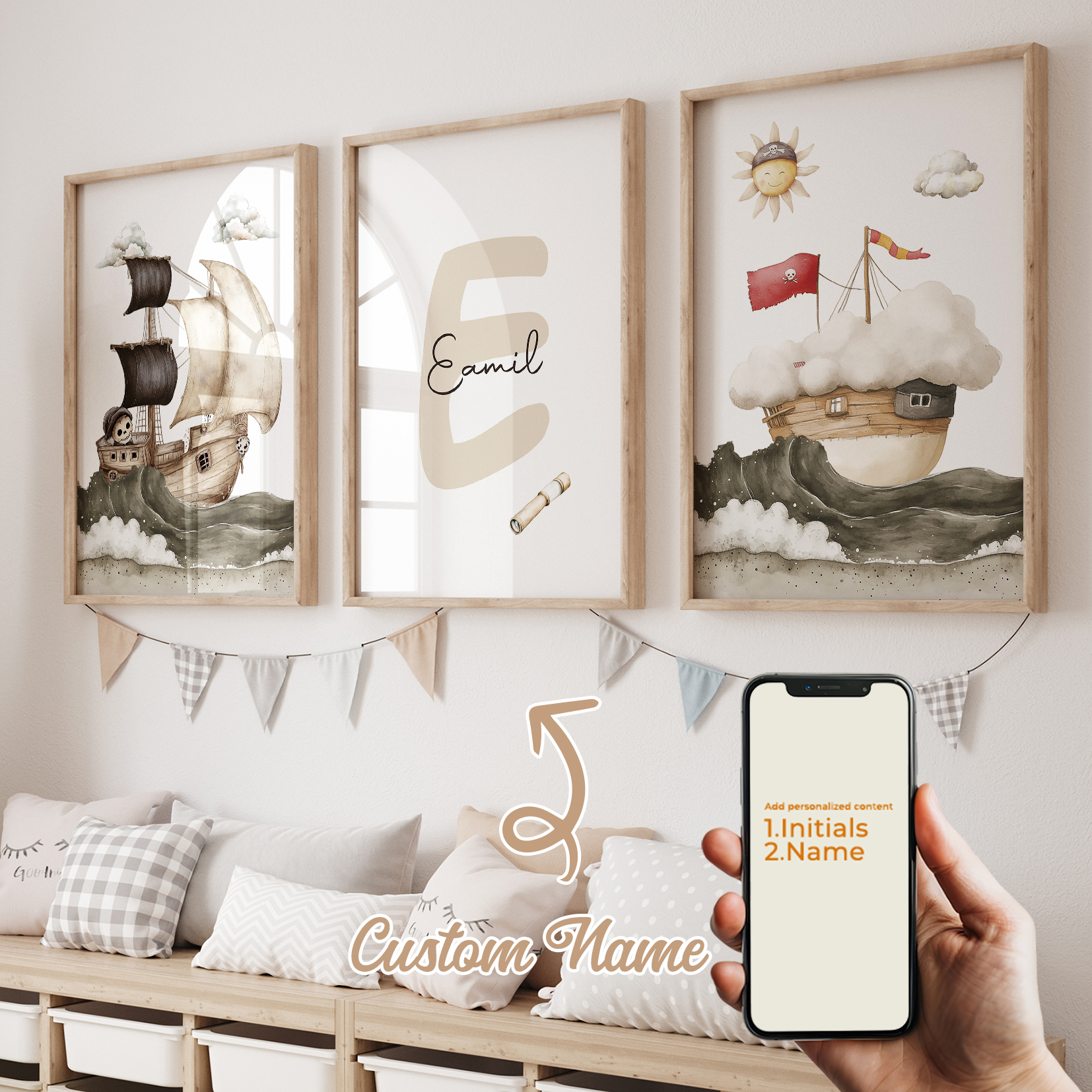 3pcs Personalized Custom Name  - Home Decor On Wall avis et prix