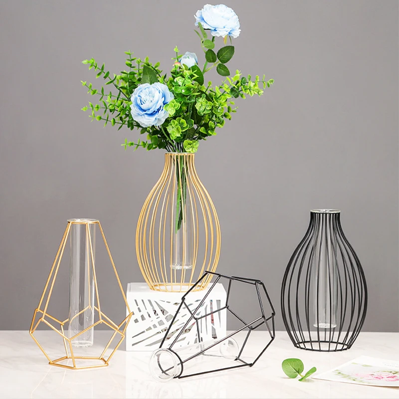 Nordic Simple Golden Glass Vas - Glass Vase Nordic avis et prix