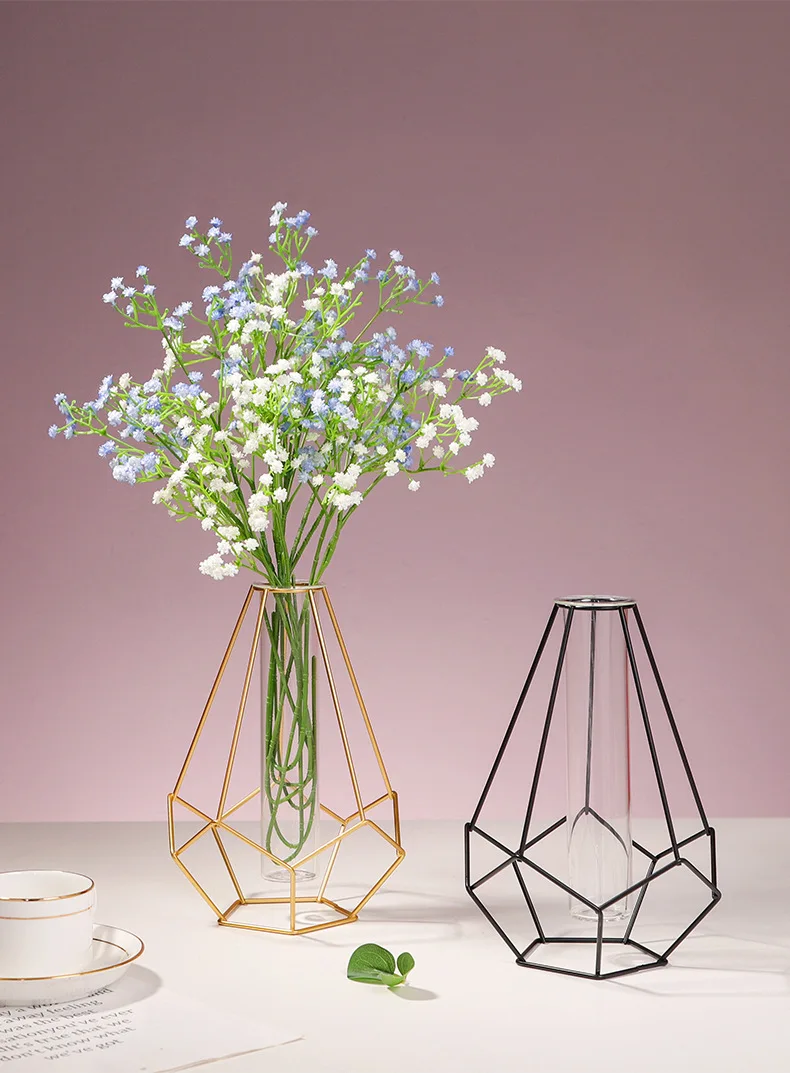 Nordic Simple Golden Glass Vas - Glass Vase Nordic avis et prix