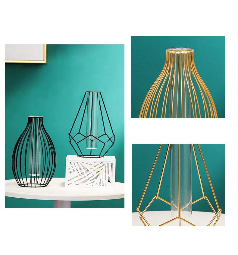 Nordic Simple Golden Glass Vas - Glass Vase Nordic avis et prix