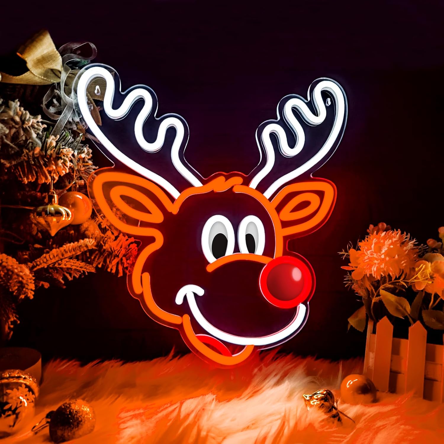 Cute Christmas Reindeer Neon S - Home Xmas Decor Ideas avis et prix