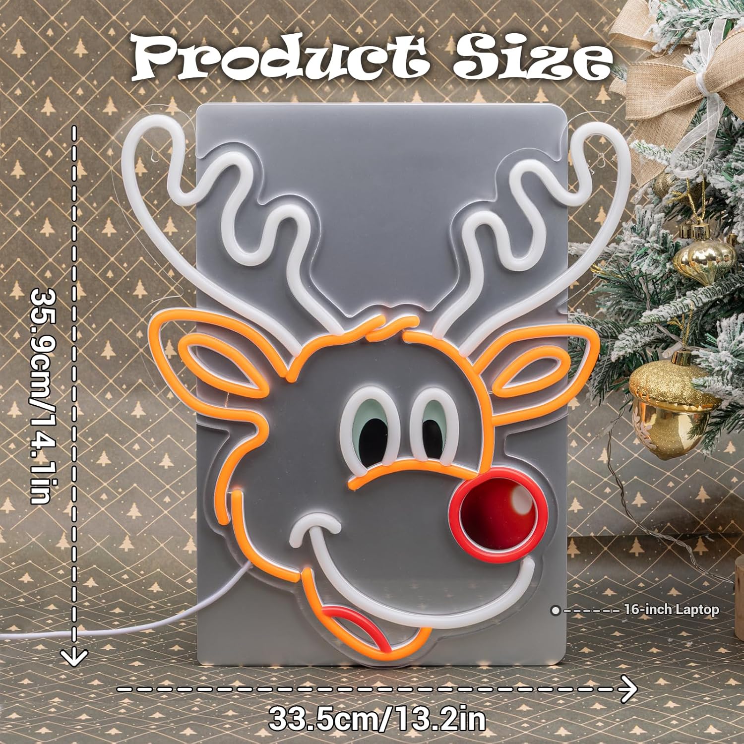 Cute Christmas Reindeer Neon S - Home Xmas Decor Ideas avis et prix