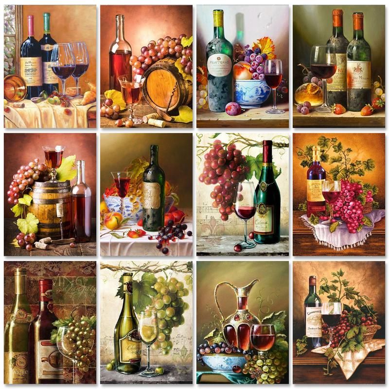 RUOPOTY Wine Painting By Numbe - Home Decor Diy Ideas avis et prix