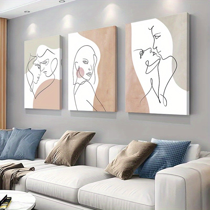 3PCS Canvas With Frame Modern  - Abstract Oil Painting avis et prix