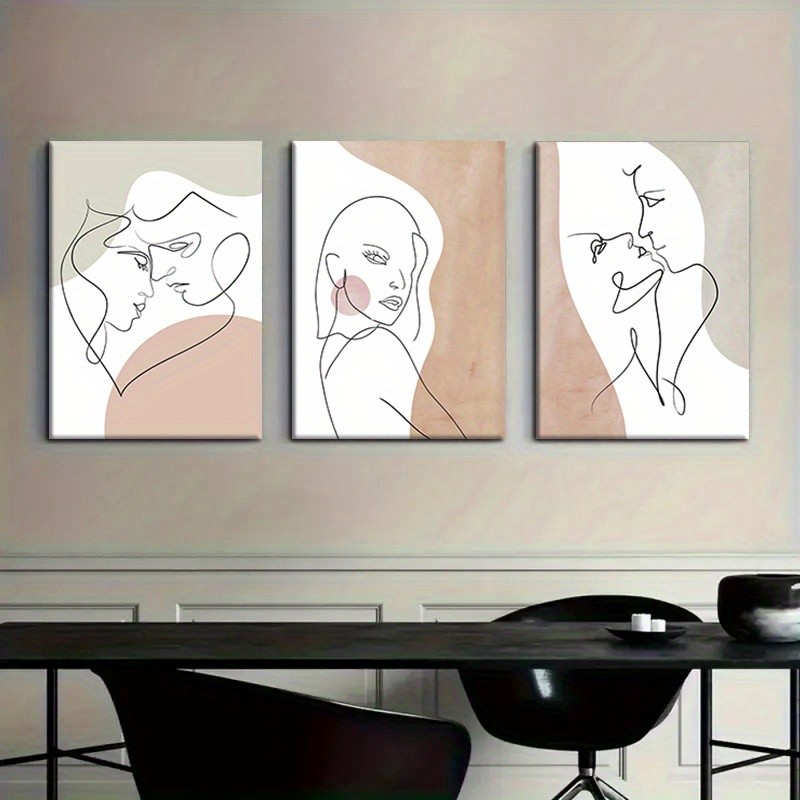 3PCS Canvas With Frame Modern  - Abstract Oil Painting avis et prix