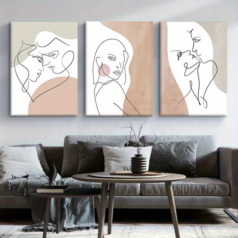3PCS Canvas With Frame Modern  - Abstract Oil Painting avis et prix