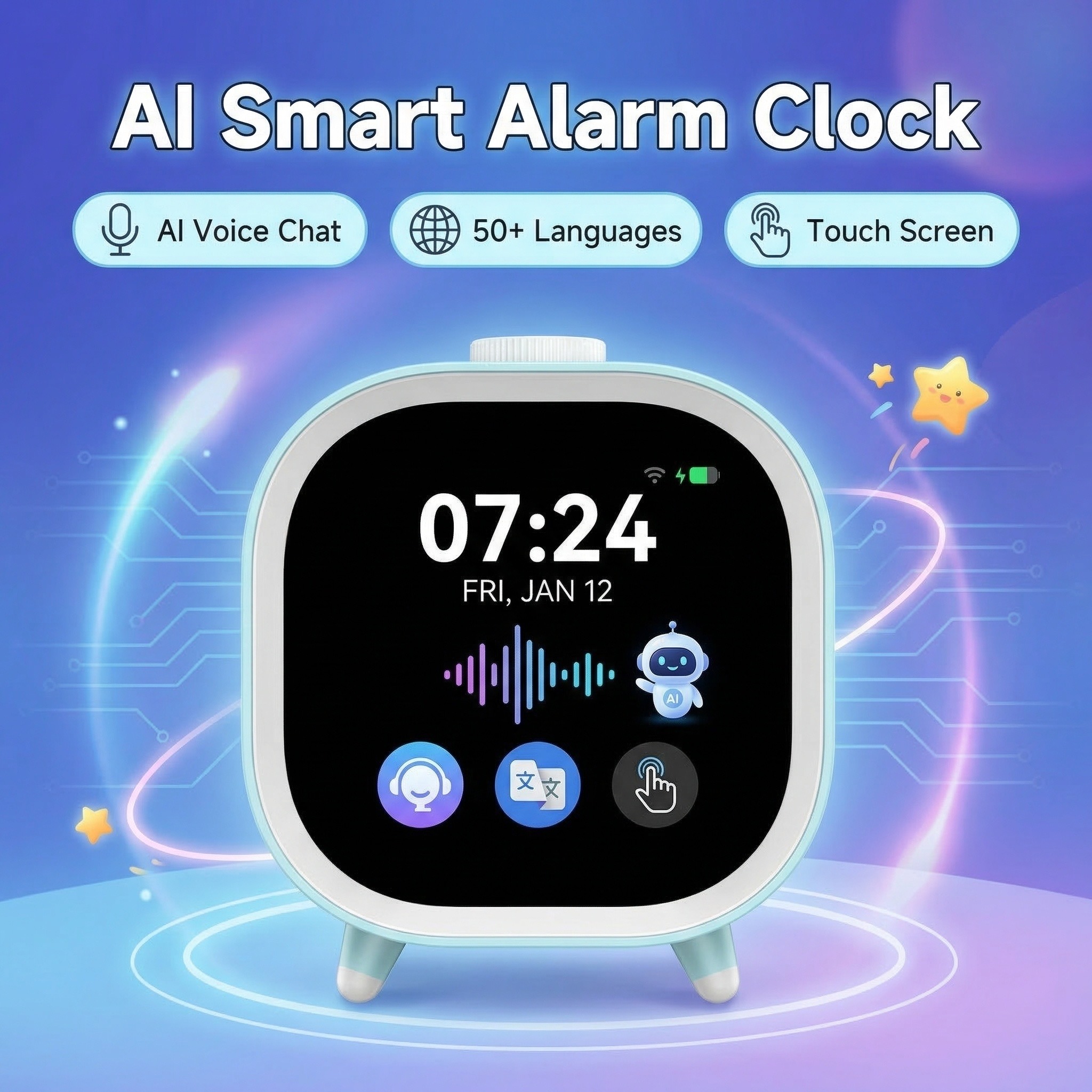 AI Voice Smart Alarm Clock WiF - Home Decor Ai avis et prix