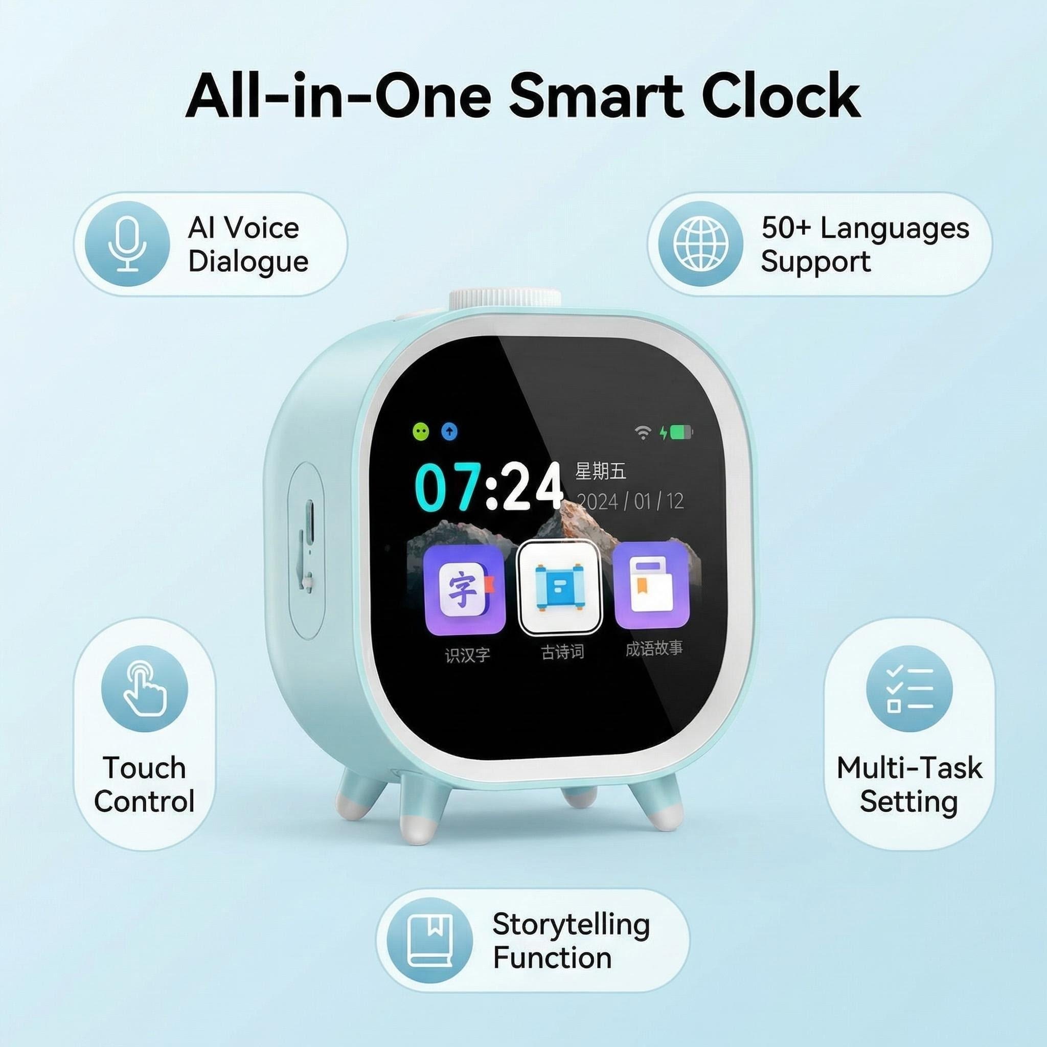 AI Voice Smart Alarm Clock WiF - Home Decor Ai avis et prix