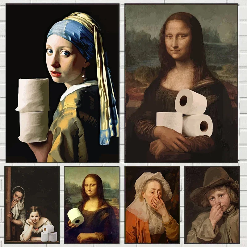 Funny Mona Lisa Wearing Pearls - Home Decor Scrap avis et prix