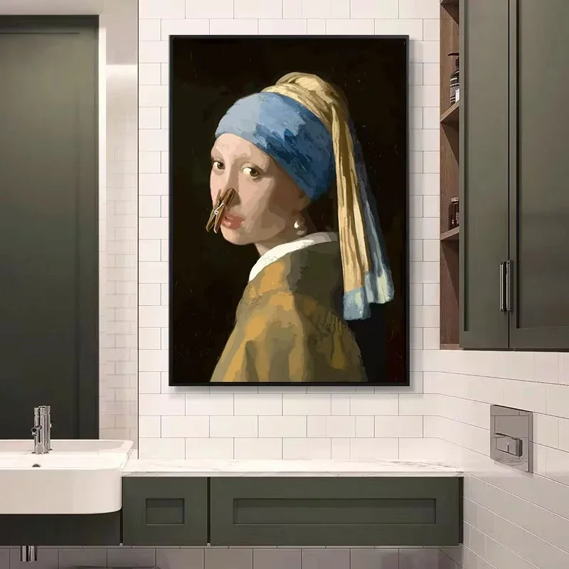 Funny Mona Lisa Wearing Pearls - Home Decor Scrap avis et prix