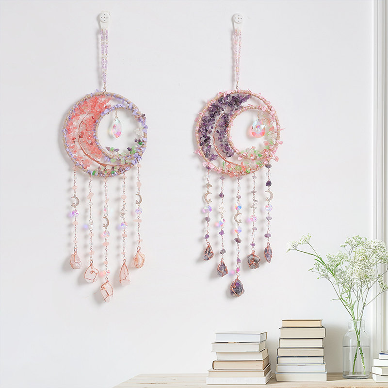 Crystal Purple Amethyst Quartz - Boho Wind Chimes avis et prix