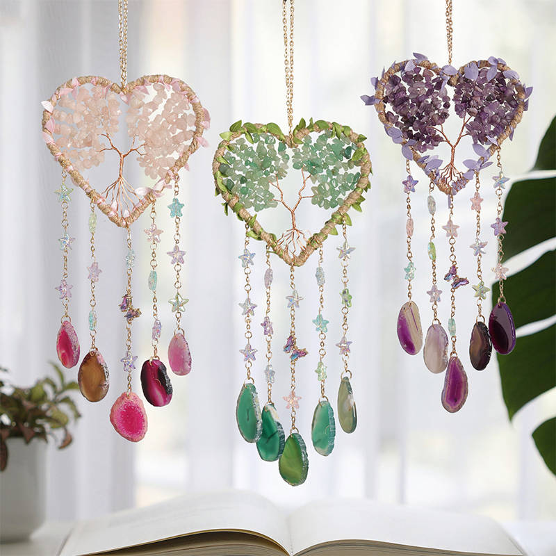 Crystal Purple Amethyst Quartz - Boho Wind Chimes avis et prix