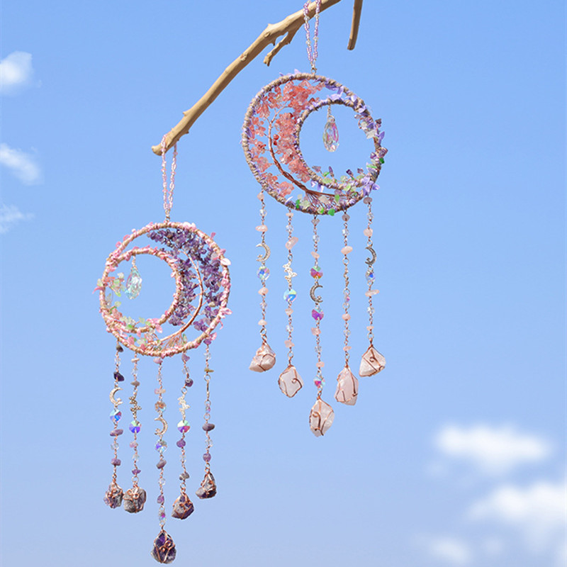 Crystal Purple Amethyst Quartz - Boho Wind Chimes avis et prix