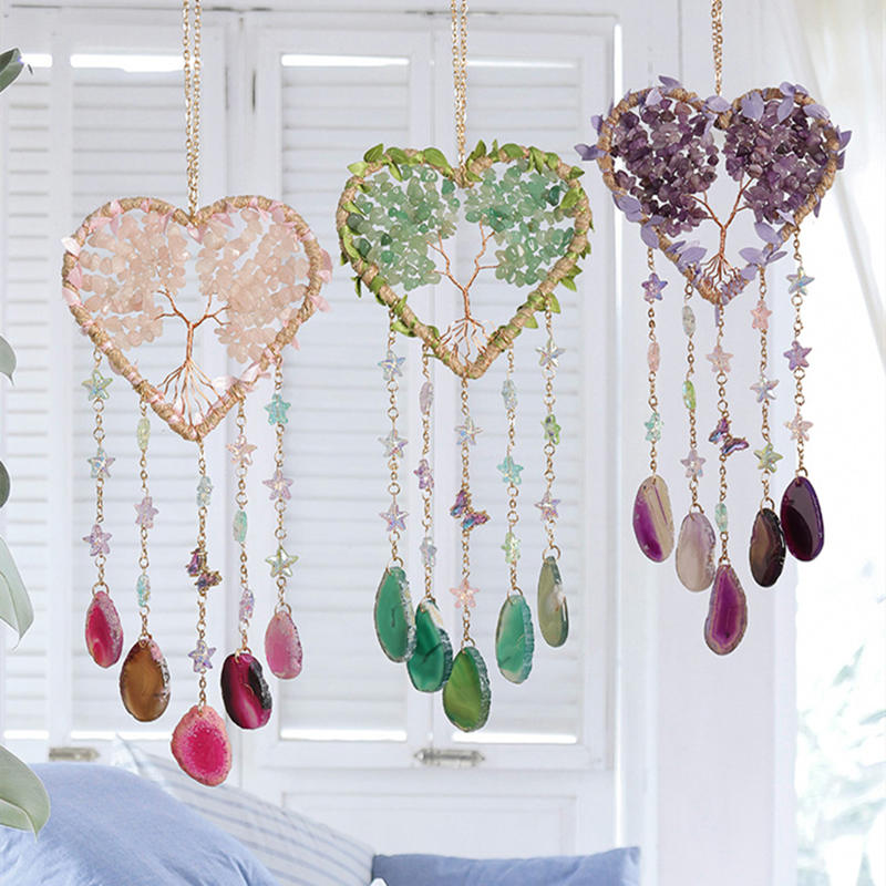 Crystal Purple Amethyst Quartz - Boho Wind Chimes avis et prix