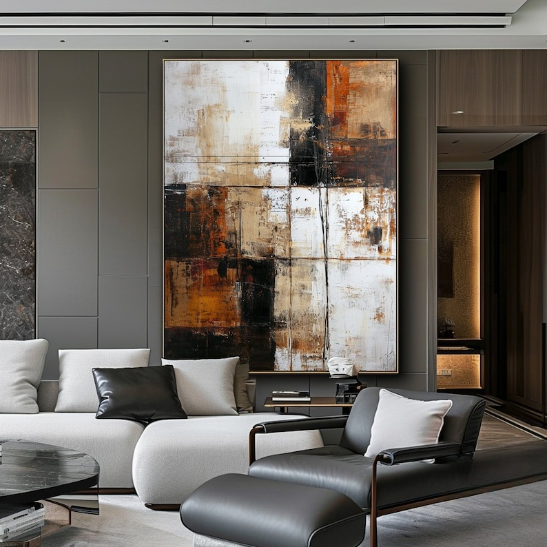 Original Modern Abstract Brown - Abstract Oil Painting avis et prix