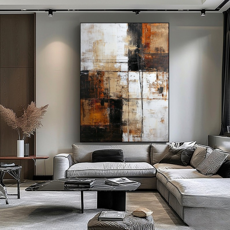 Original Modern Abstract Brown - Abstract Oil Painting avis et prix