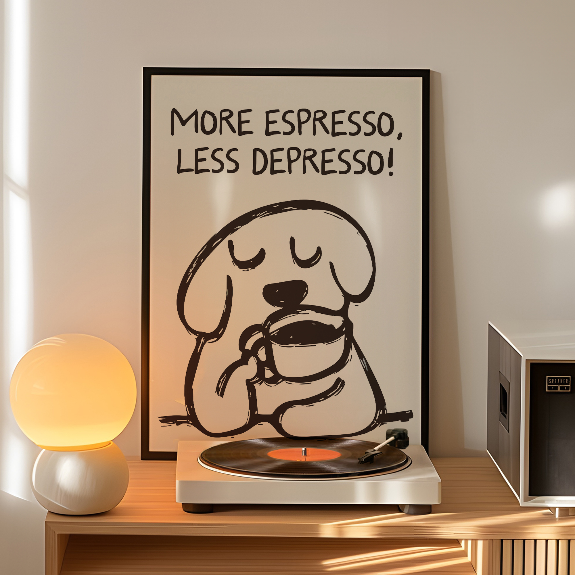 Retro More Espresso Less Depre - Home Decor On Wall avis et prix