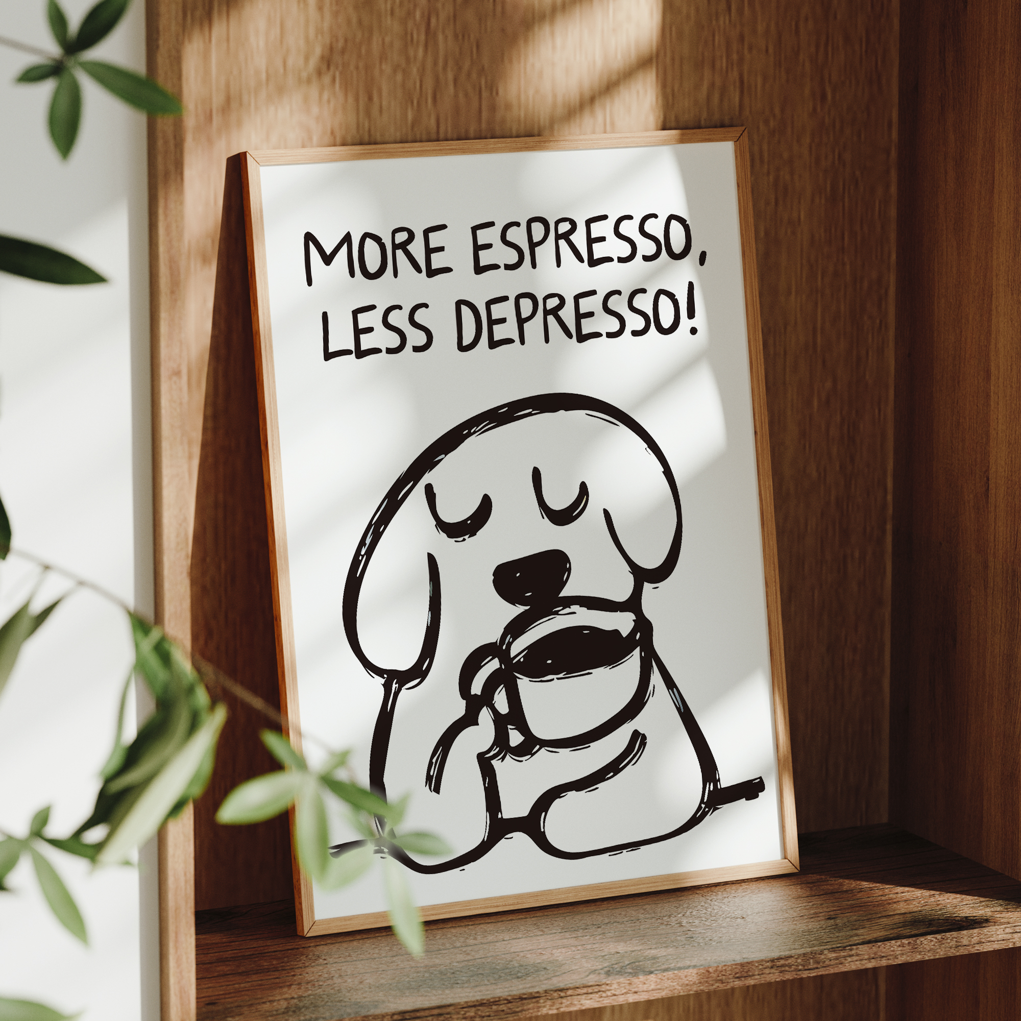 Retro More Espresso Less Depre - Home Decor On Wall avis et prix