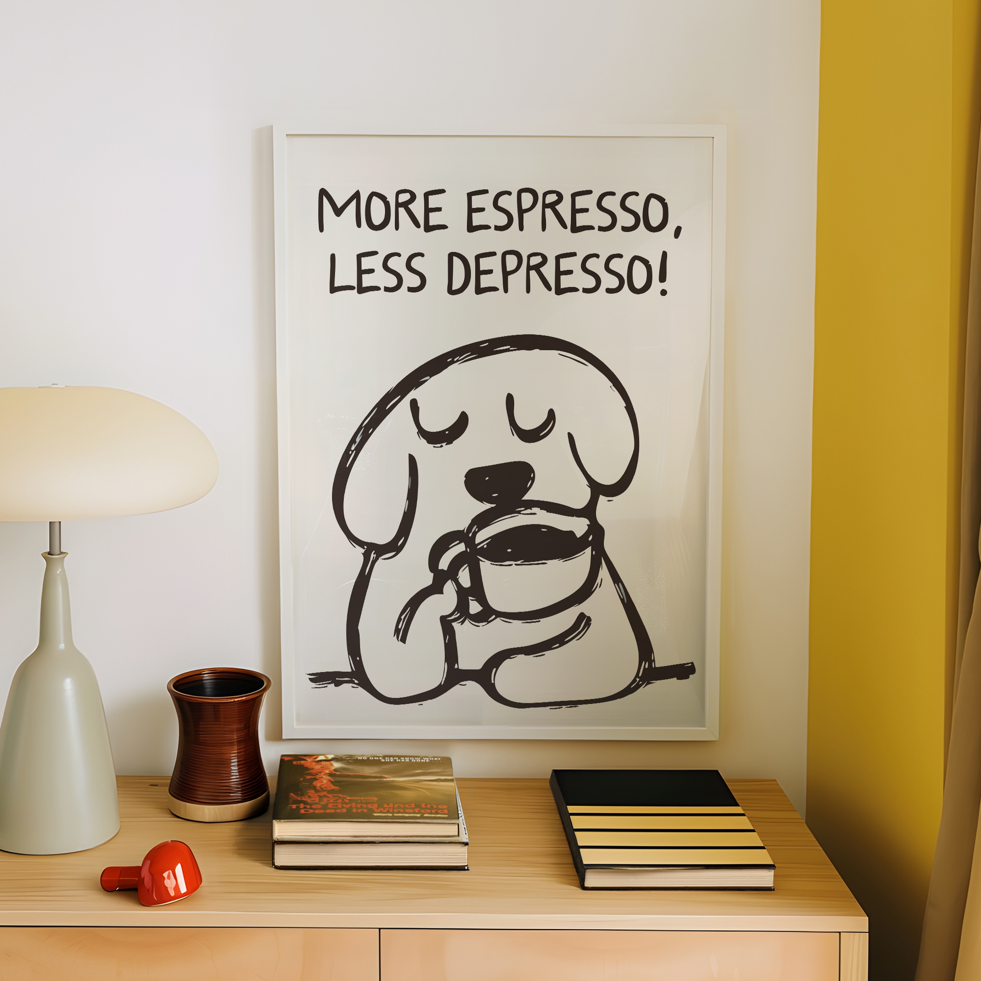 Retro More Espresso Less Depre - Home Decor On Wall avis et prix