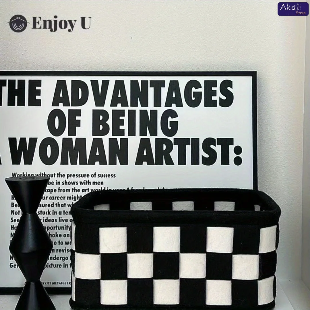 2026Black and White Checkered  - Home Decor In avis et prix