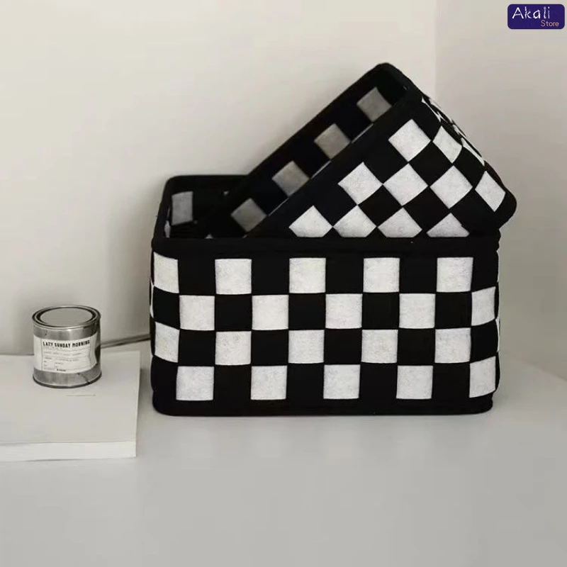 2026Black and White Checkered  - Home Decor In avis et prix
