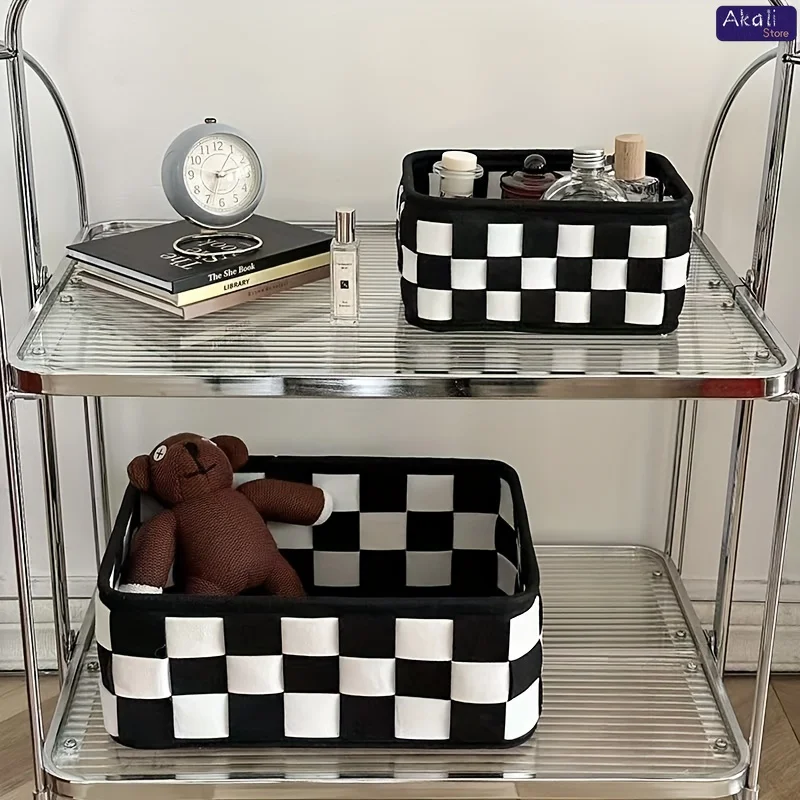 2026Black and White Checkered  - Home Decor In avis et prix