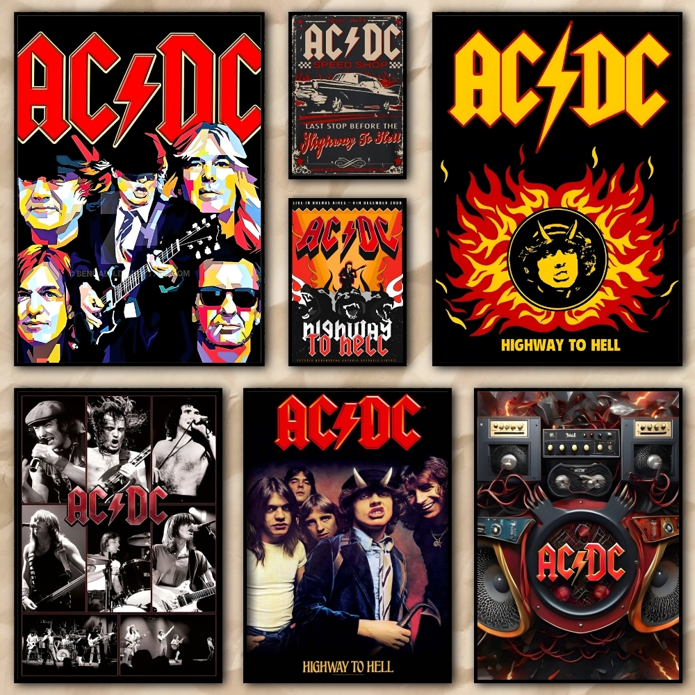 Rock Singer A-AC D-DC Band fas - Abstract Oil Painting avis et prix
