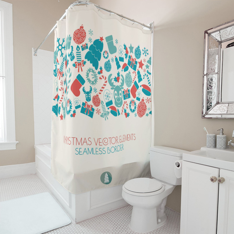 TU Christmas Shower Curtain Fe - Home Xmas Decor Ideas avis et prix