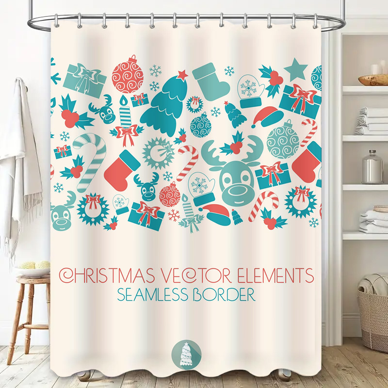 TU Christmas Shower Curtain Fe - Home Xmas Decor Ideas avis et prix