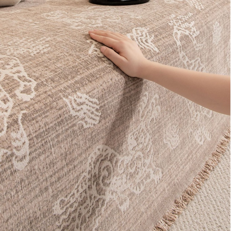 Wabi-Sabi Jacquard Sofa Cover  - Neutral Throw Blanket avis et prix