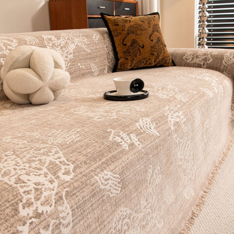 Wabi-Sabi Jacquard Sofa Cover  - Neutral Throw Blanket avis et prix