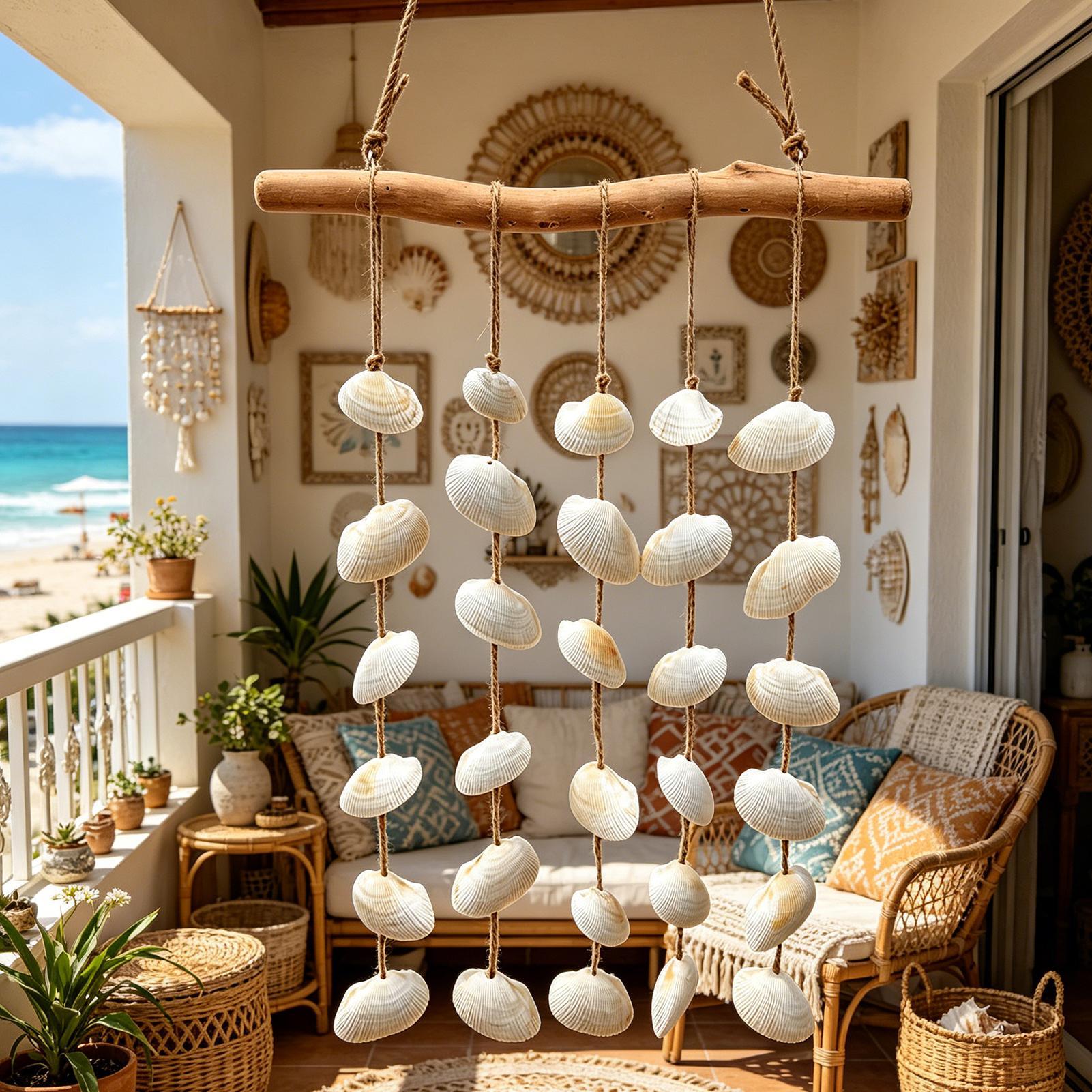 Floating Wood Shell Wall Art D - Boho Wind Chimes avis et prix