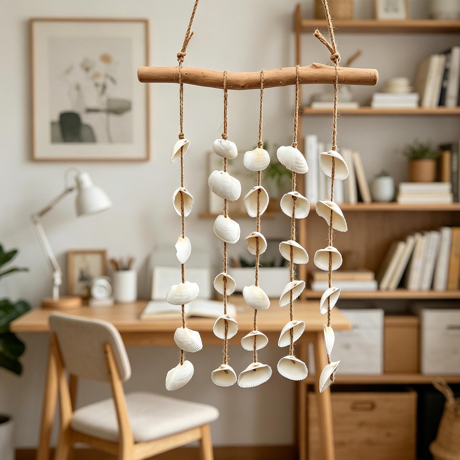 Floating Wood Shell Wall Art D - Boho Wind Chimes avis et prix