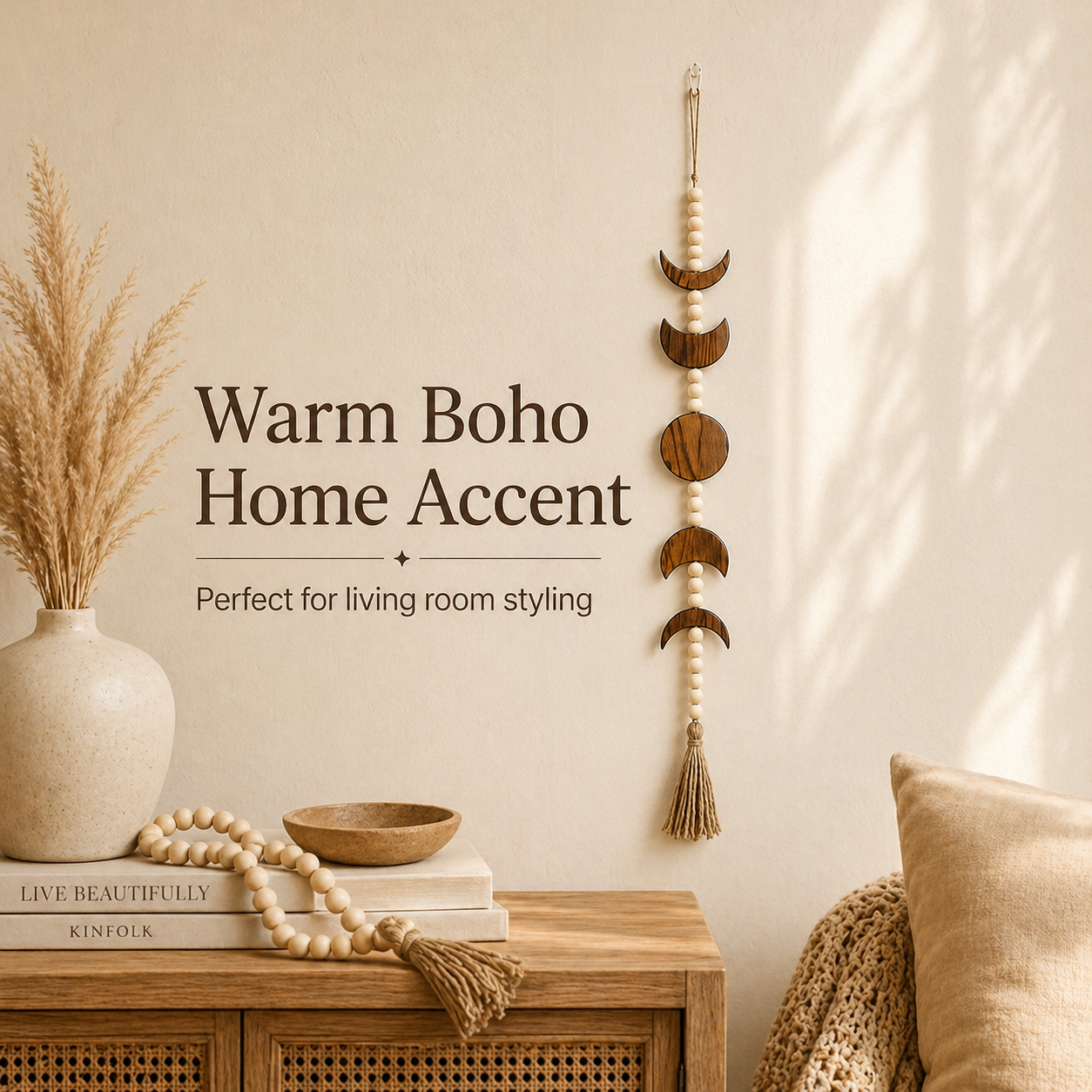 Boho Moon Phase Wall Hanging W - Boho Wind Chimes avis et prix