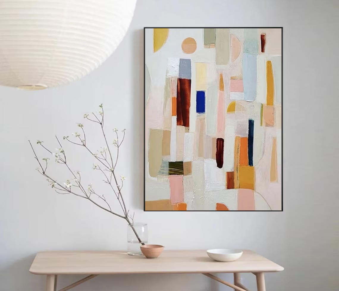 Neutral color abstract paintin - Abstract Oil Painting avis et prix
