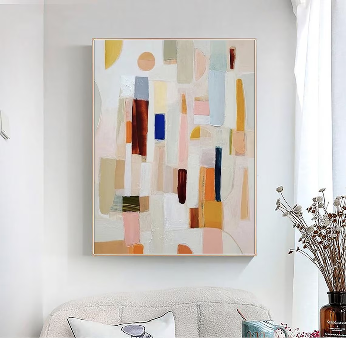 Neutral color abstract paintin - Abstract Oil Painting avis et prix